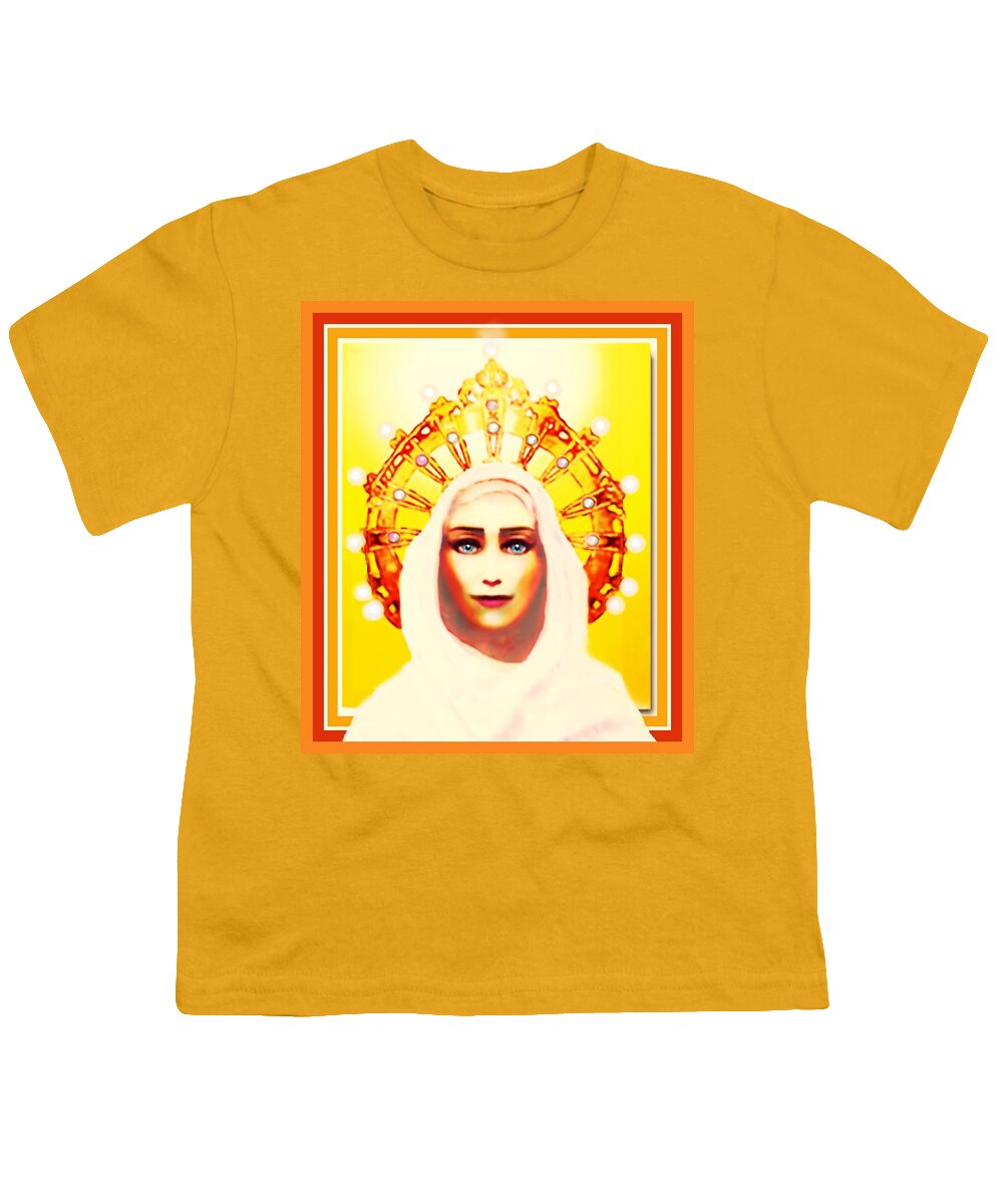 Priestess Youth T-Shirt featuring the digital art Minoan Priestess by Hartmut Jager