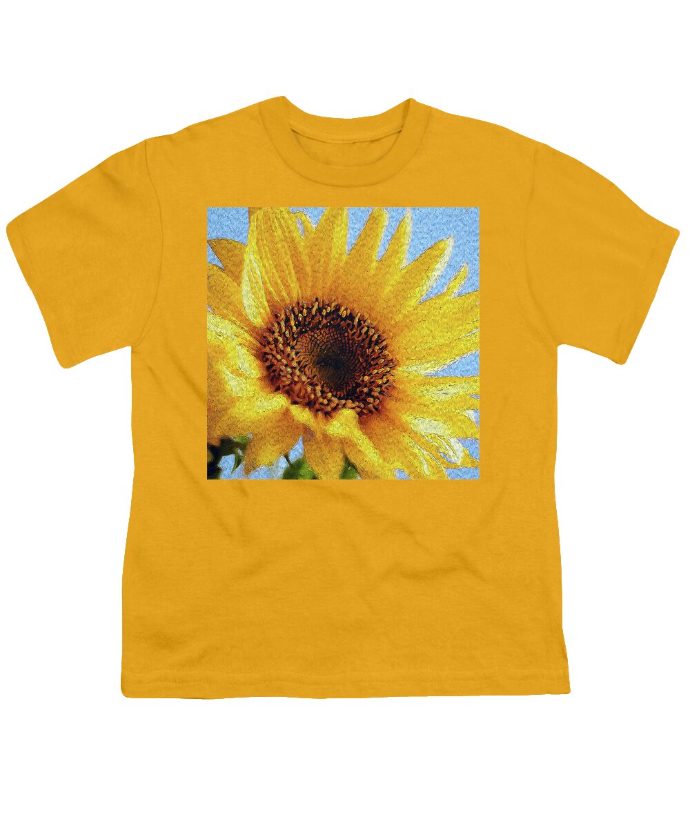 Maryland Youth T-Shirt featuring the painting Sunflowers Paradise - 03 by AM FineArtPrints