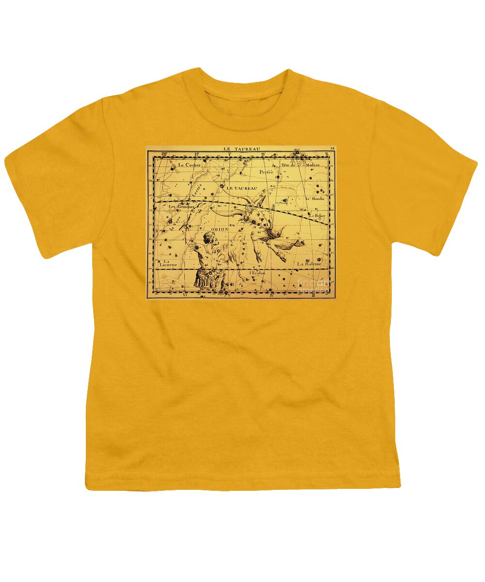 Constellation Youth T-Shirt featuring the painting The Constellations Orion And Taurus by European School