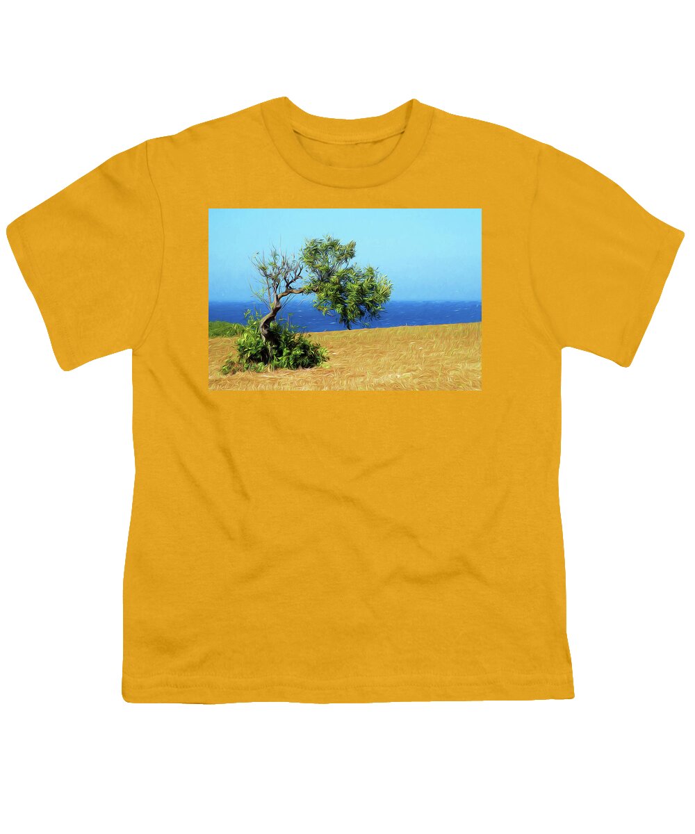 Trees Youth T-Shirt featuring the photograph The olive tree by Gaye Bentham