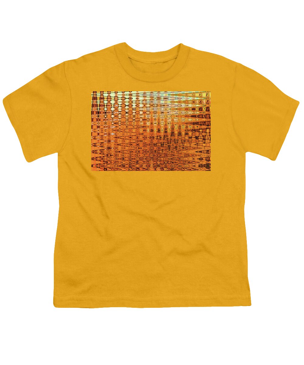 Waterfall Abstraction Youth T-Shirt featuring the digital art Waterfall Abstraction by Tom Janca