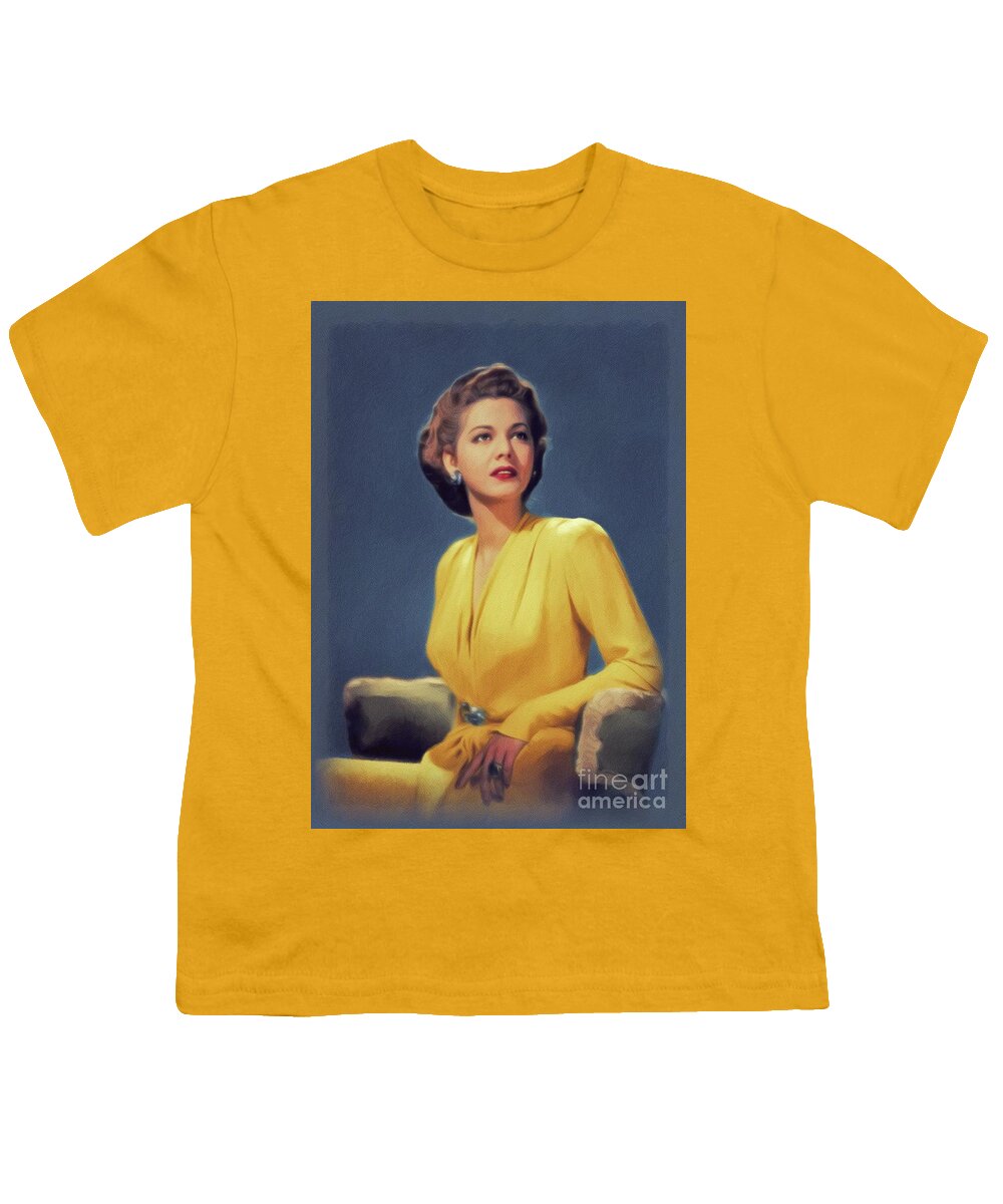 Maria Youth T-Shirt featuring the painting Maria Montez, Vintage Actress #2 by Esoterica Art Agency
