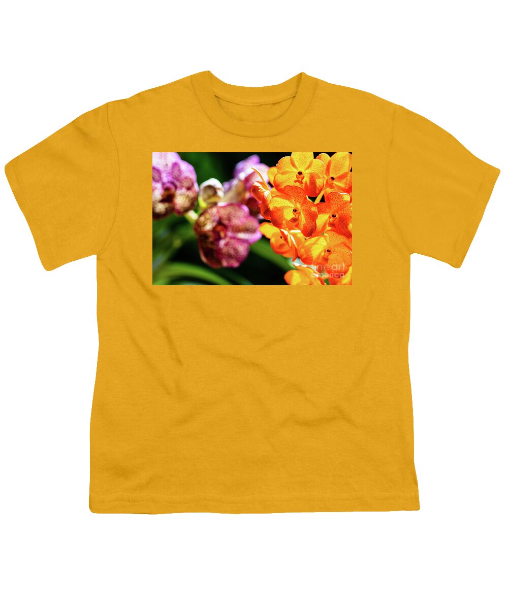 Ascda Kulwadee Fragrance Youth T-Shirt featuring the photograph Spotted Orchid Flowers #9 by Raul Rodriguez