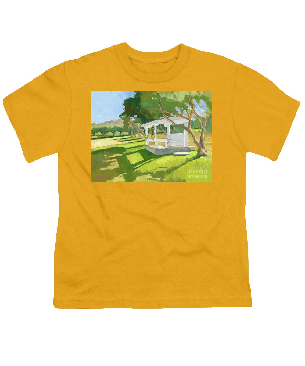 Wine Tasting Youth T-Shirt featuring the painting Bernard Winery, San Diego by Paul Strahm