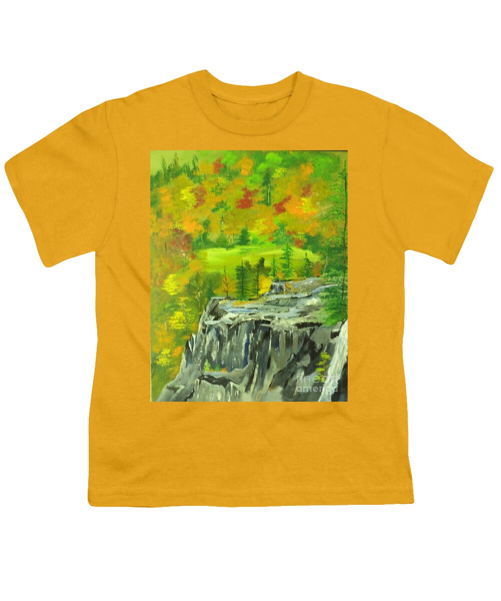 Donnsart1 Youth T-Shirt featuring the painting Cliff Lookout Painting # 285 by Donald Northup