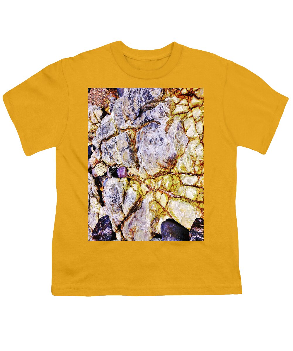 Australia Rocks Series By Lexa Harpell Youth T-Shirt featuring the photograph Coloured Rocks of Trial Harbour #1 by Lexa Harpell