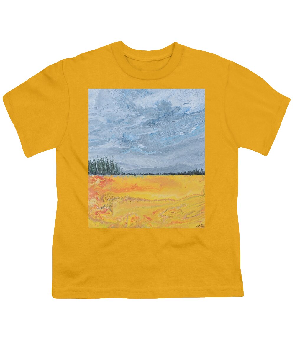 Seascape Youth T-Shirt featuring the painting Finn's Fave by Steve Shaw