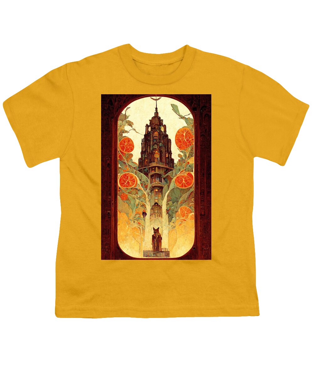 Fox Youth T-Shirt featuring the digital art Fox Journey by Nickleen Mosher