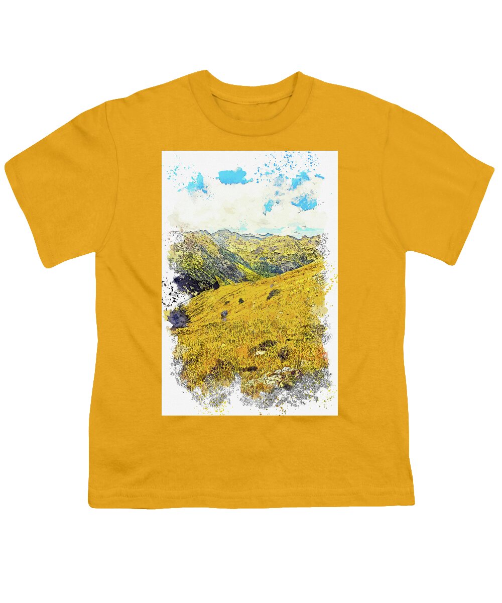 Er Youth T-Shirt featuring the painting France, ca 2021 by Ahmet Asar, Asar Studios by Celestial Images