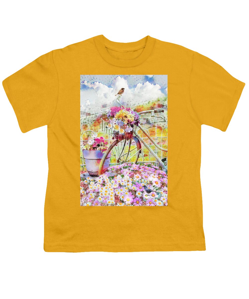 Birds Youth T-Shirt featuring the photograph Fun Summer Morning by Debra and Dave Vanderlaan