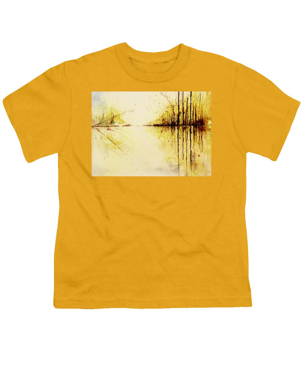 Impressionistic Youth T-Shirt featuring the painting Golden Lagoon by John Glass