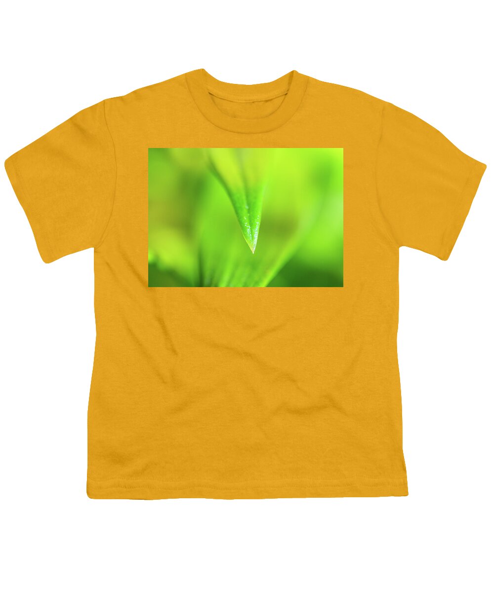 Green Youth T-Shirt featuring the photograph Green Leaf Macro by Amelia Pearn