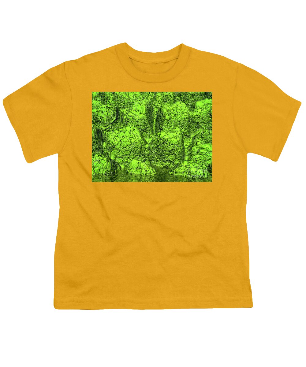 Green Youth T-Shirt featuring the digital art Green Slime by Phil Perkins