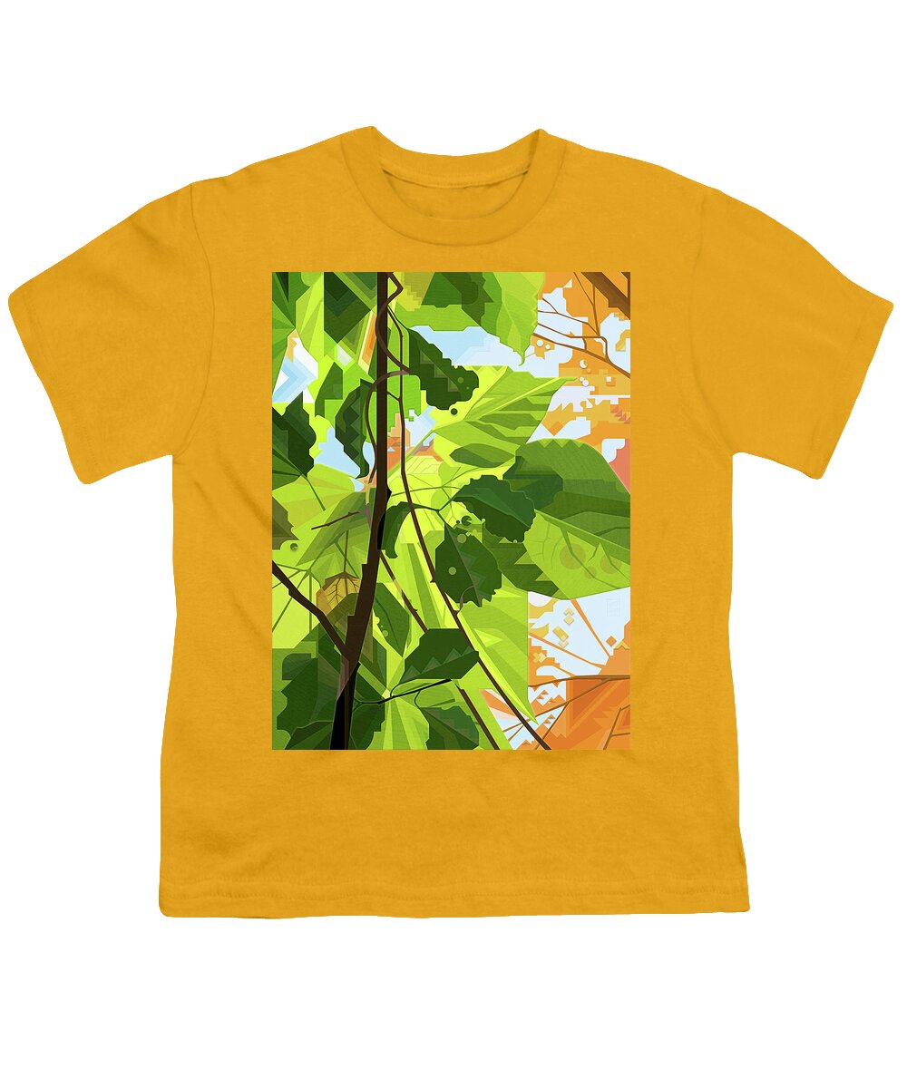 Redbud Tree Youth T-Shirt featuring the digital art Intertwined by Garth Glazier
