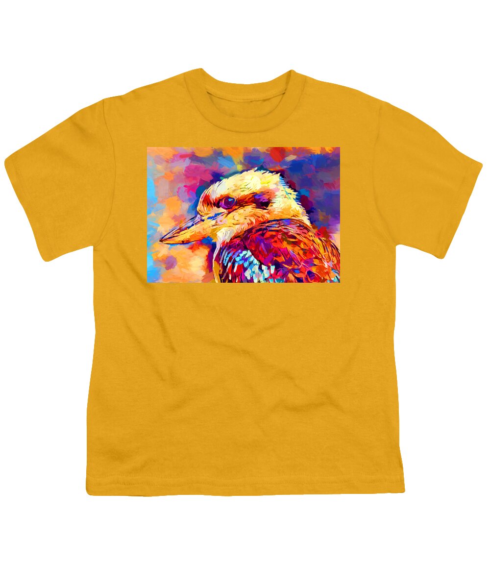 Kookaburra Youth T-Shirt featuring the painting Kookaburra 3 by Chris Butler