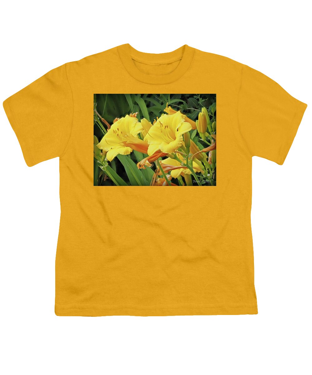 Lemon Youth T-Shirt featuring the photograph Lemon Daylilies by Farol Tomson