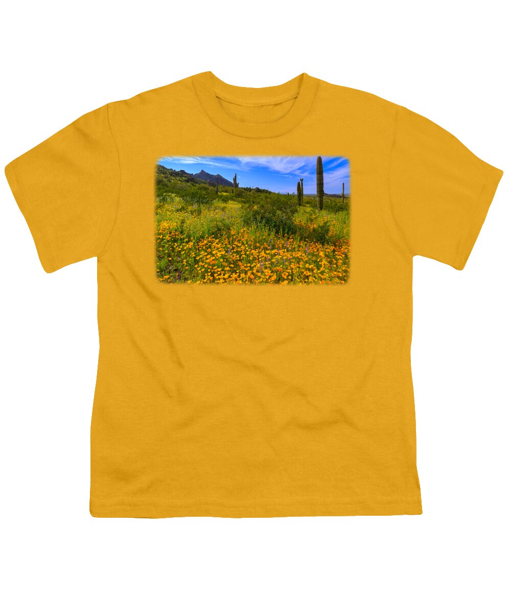 Amapolas Youth T-Shirt featuring the photograph Marcha de las Amapolas 25049 by Mark Myhaver