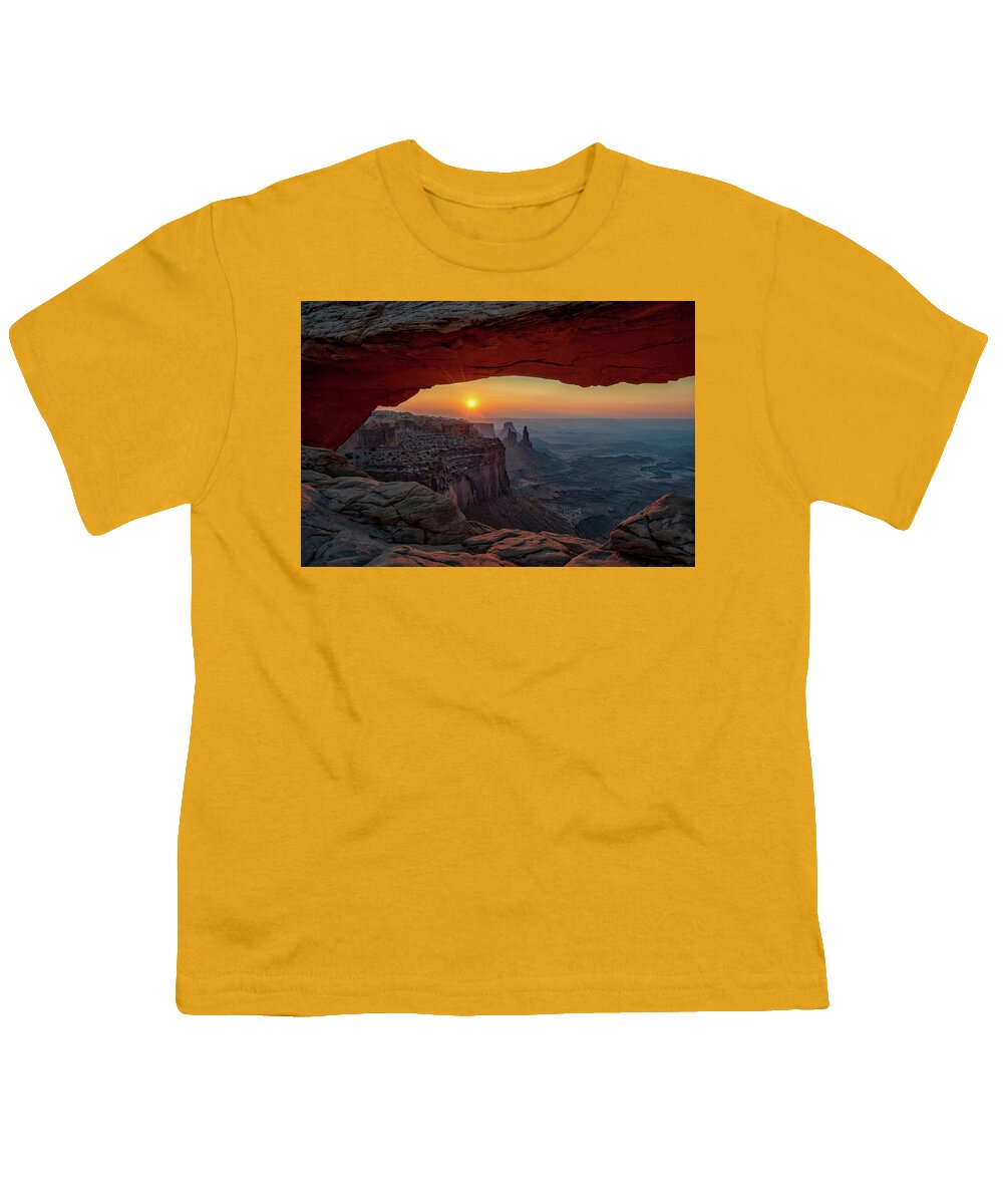 Mesa Arch Youth T-Shirt featuring the photograph Mesa Arch Sunrise by Darlene Bushue