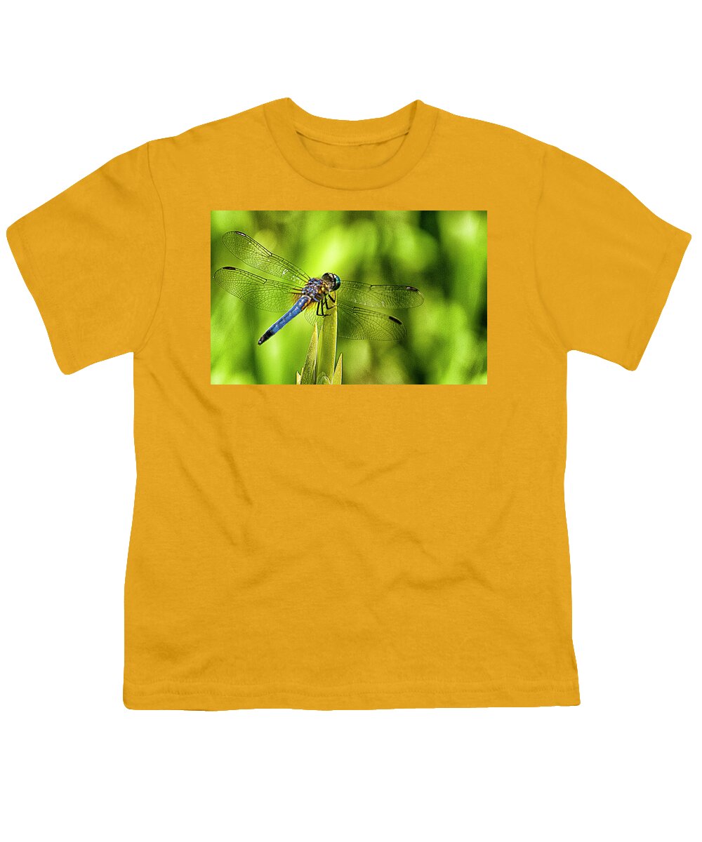 Dragonfly Youth T-Shirt featuring the photograph Pensive Dragon by Bill Barber