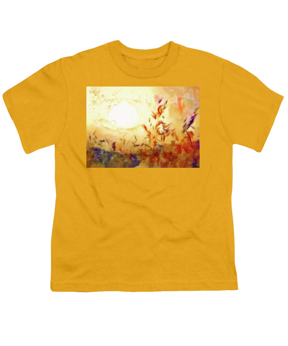 Prairie Grass Youth T-Shirt featuring the digital art Prairie Grass by Susan Maxwell Schmidt
