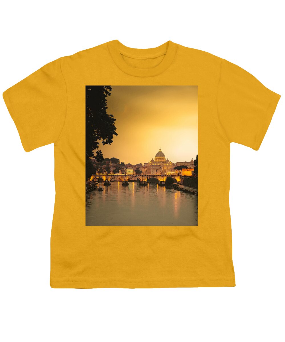 Sunset Youth T-Shirt featuring the photograph The Vatican at Sunset by Robert Bellomy