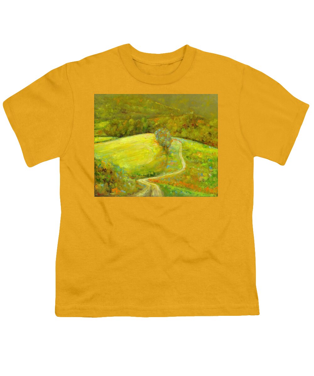 Tracks Youth T-Shirt featuring the painting Tracks by Roger Clarke