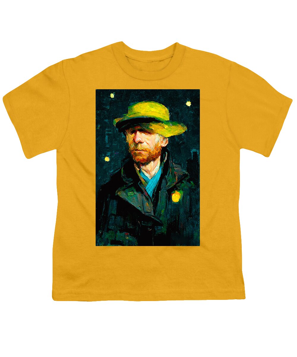 Vincent Van Gogh Youth T-Shirt featuring the digital art Van Gogh #4 by Craig Boehman