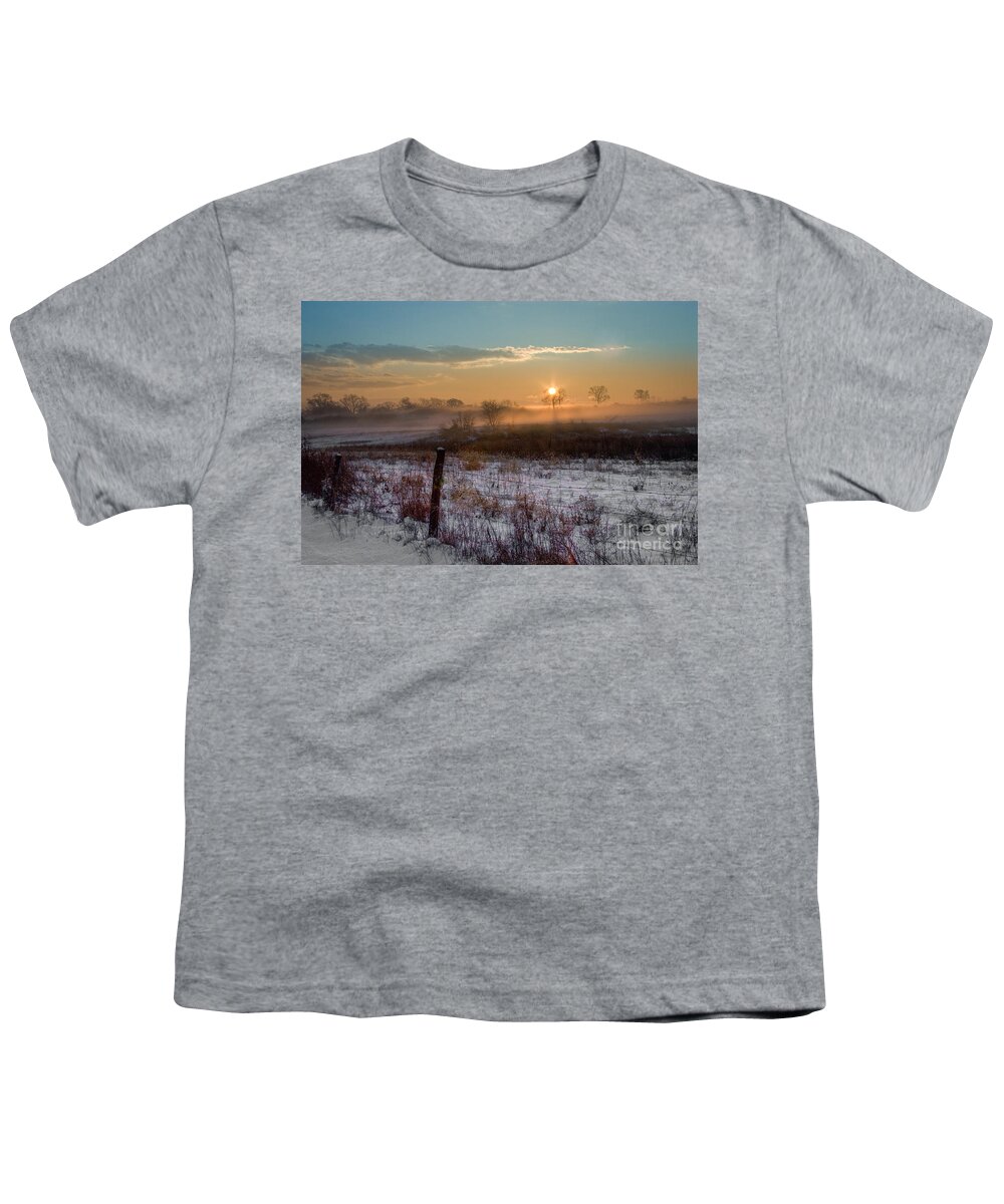 Antietam Youth T-Shirt featuring the photograph Winter Sunrise #1 by Ronald Lutz