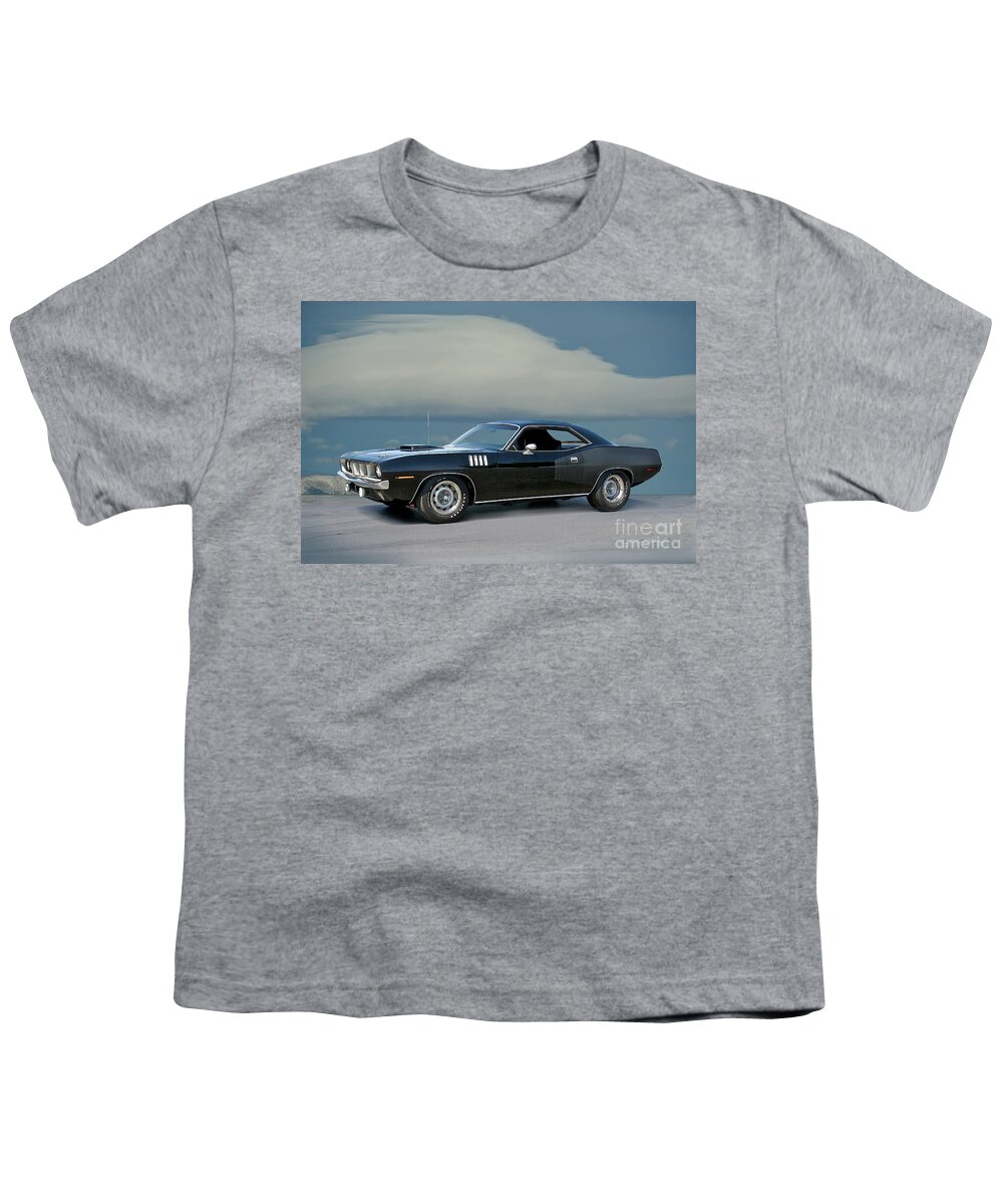 American Youth T-Shirt featuring the photograph 1971 Plymouth Baracuda 'HemiCuda' by Dave Koontz