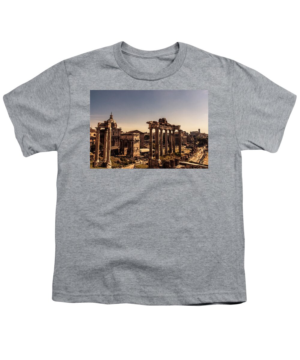 Italy Youth T-Shirt featuring the photograph Whispers from the Past - italian landscape - Rome #1 by AM FineArtPrints