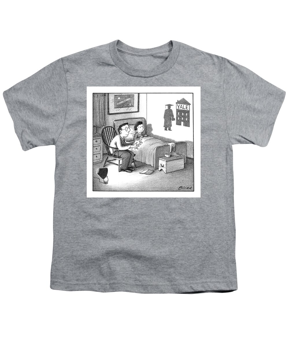 College Youth T-Shirt featuring the drawing Yale Shadow by Harry Bliss