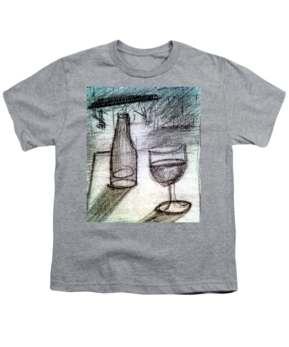 Prison Art Youth T-Shirt featuring the drawing Untitled 60 by Donald C-Note Hooker