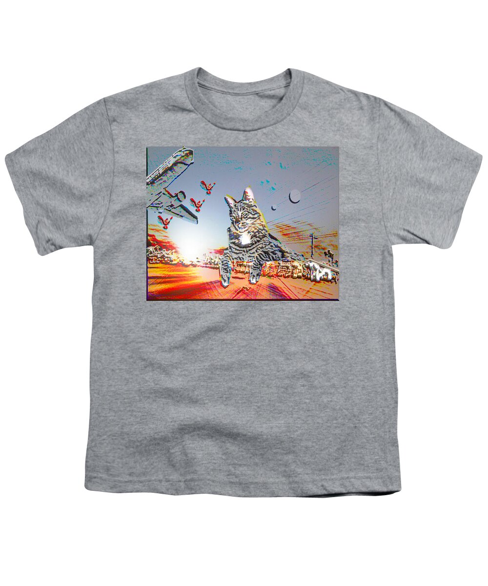 Cat Youth T-Shirt featuring the photograph A Cat's World by Dart Humeston