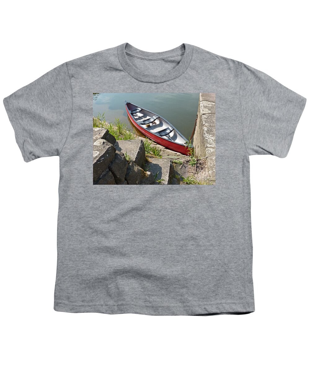 Abandoned Youth T-Shirt featuring the photograph Abandoned Boat At The Quay by Eva-Maria Di Bella