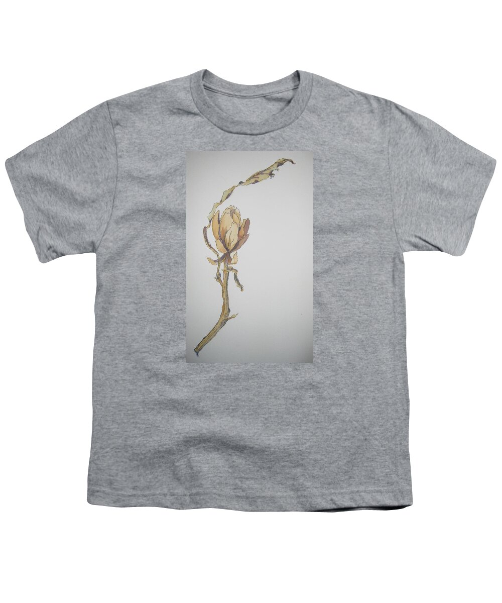 Pen And Ink Youth T-Shirt featuring the painting Felled by the Frost by Maria Hunt