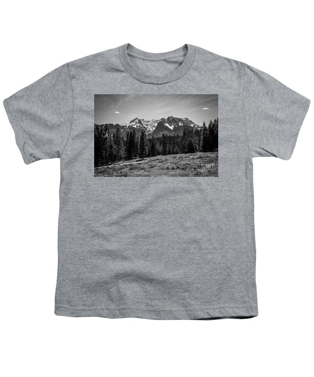Alpspitze Youth T-Shirt featuring the photograph Alpspitze till Zugspitze II by Hannes Cmarits