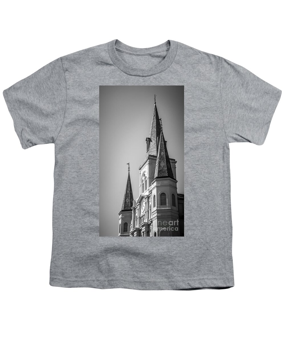 Jackson Square Youth T-Shirt featuring the photograph Cathedral by Perry Webster