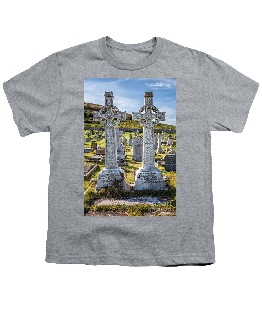 Celtic Cross Youth T-Shirt featuring the photograph Celtic Crosses by Adrian Evans