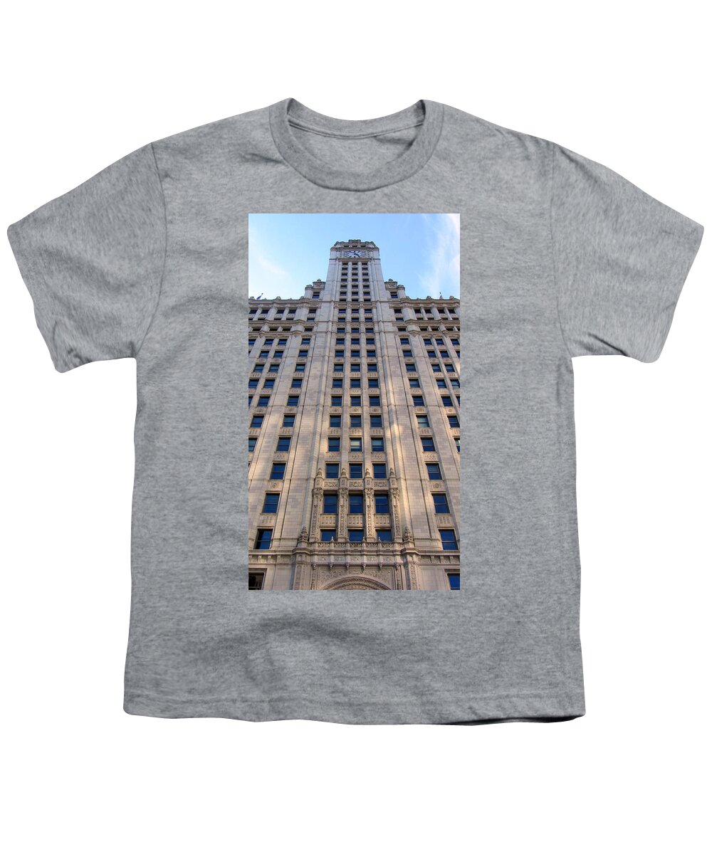 Chicago Youth T-Shirt featuring the photograph Chicago Wrigley Building 4 by Anita Burgermeister