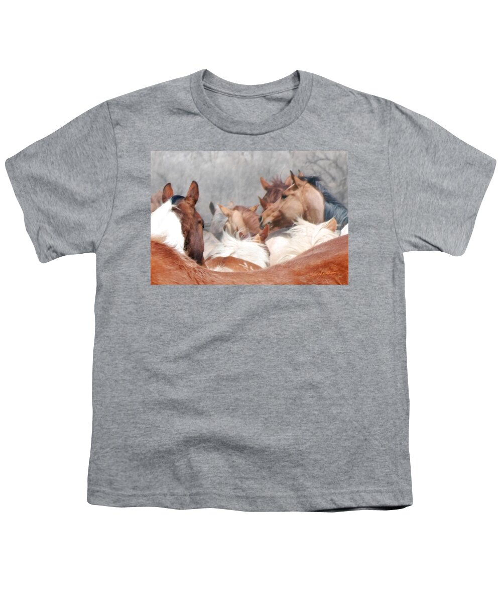 Horses Youth T-Shirt featuring the photograph Delicate Illusion by Kae Cheatham