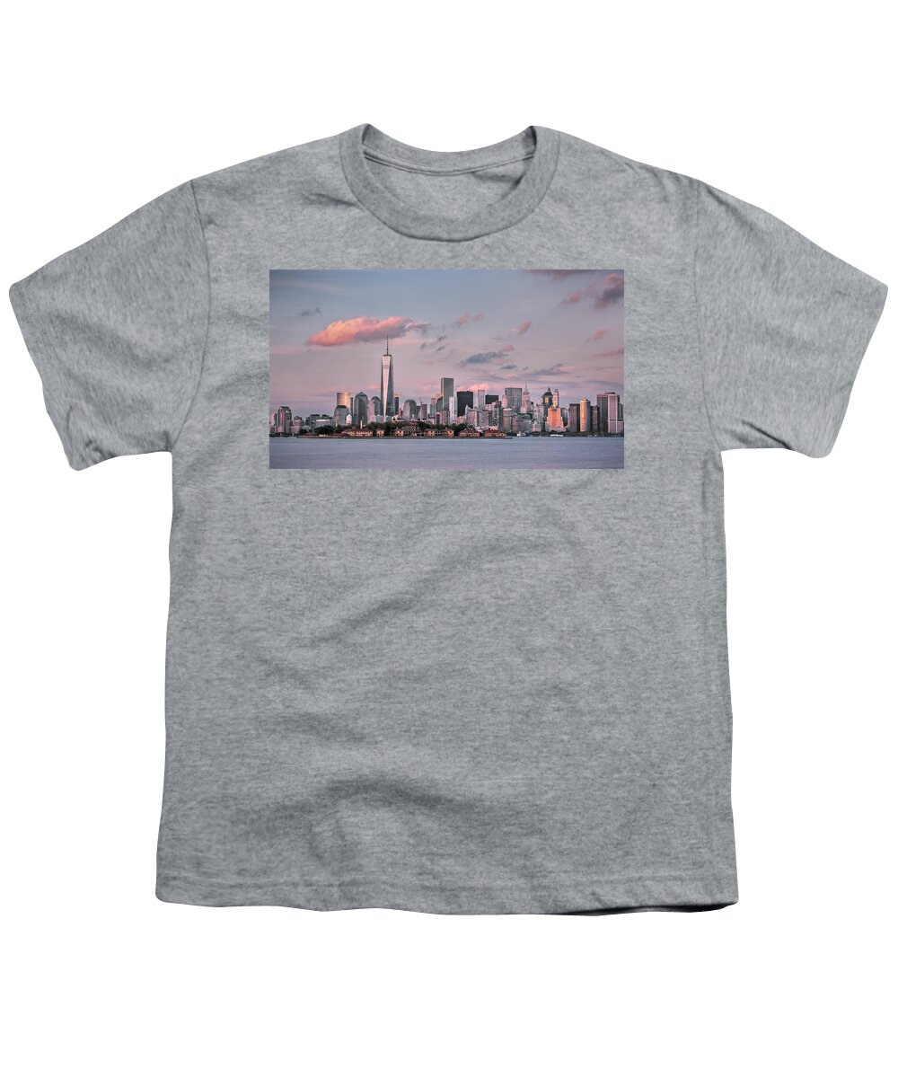 Atlantic Youth T-Shirt featuring the photograph Downtown at dusk by Eduard Moldoveanu
