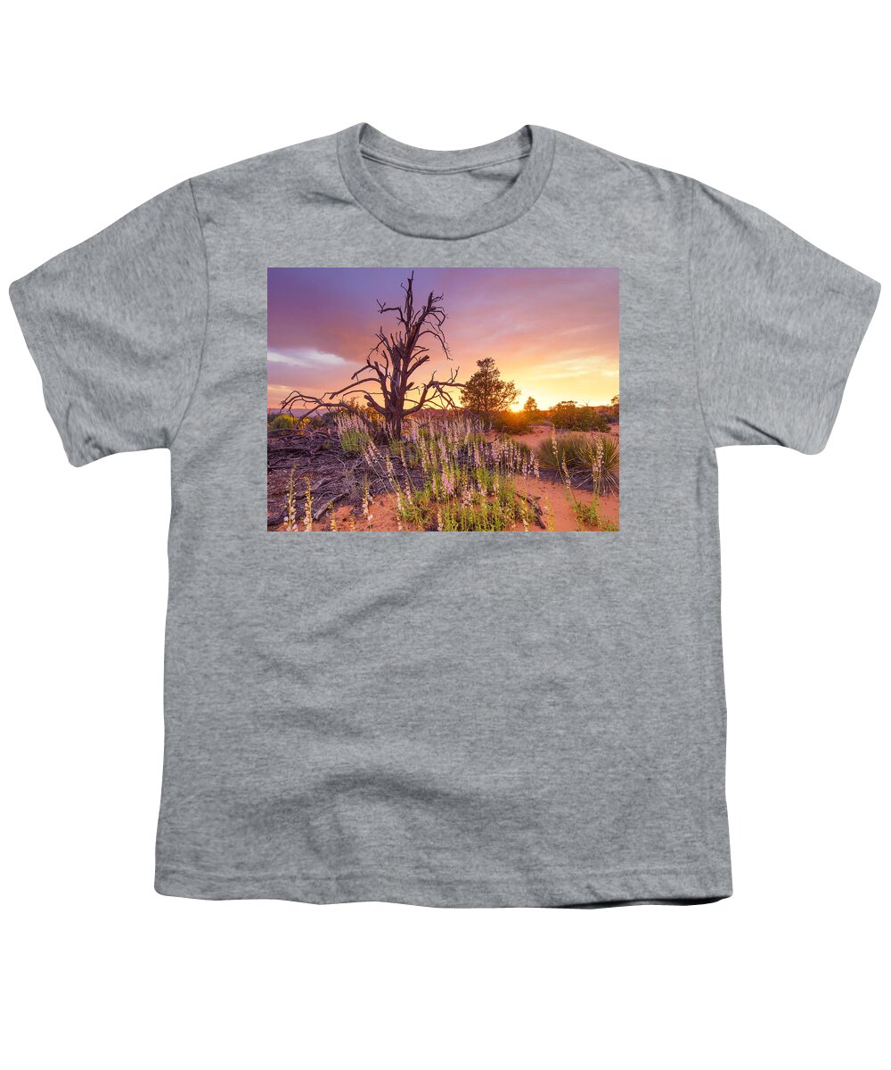 Desert Sunset Youth T-Shirt featuring the photograph Enchanted by Emily Dickey