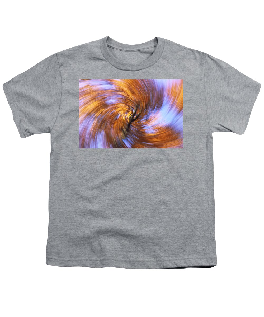 00198039 Youth T-Shirt featuring the photograph European Beach Leaves Abstract by Konrad Wothe