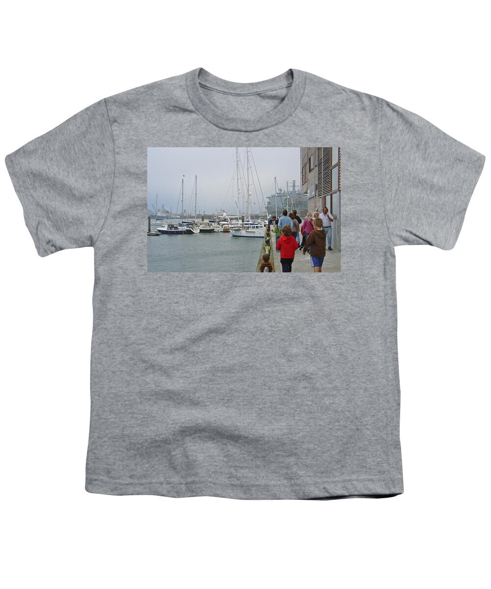 Falmouth Youth T-Shirt featuring the photograph Falmouth Harbour - 02 by Rod Johnson