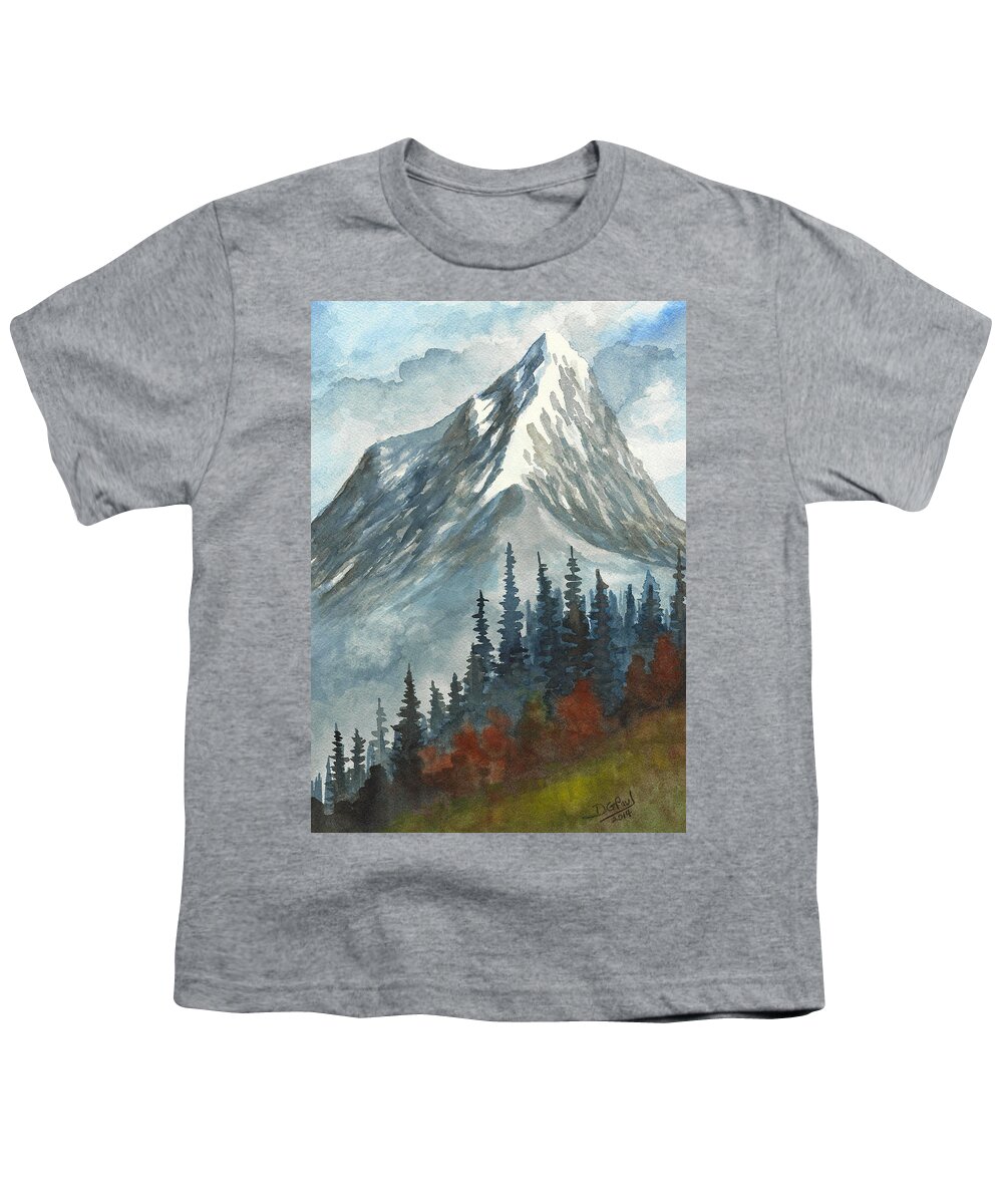 Mountain Youth T-Shirt featuring the painting High Country by David G Paul