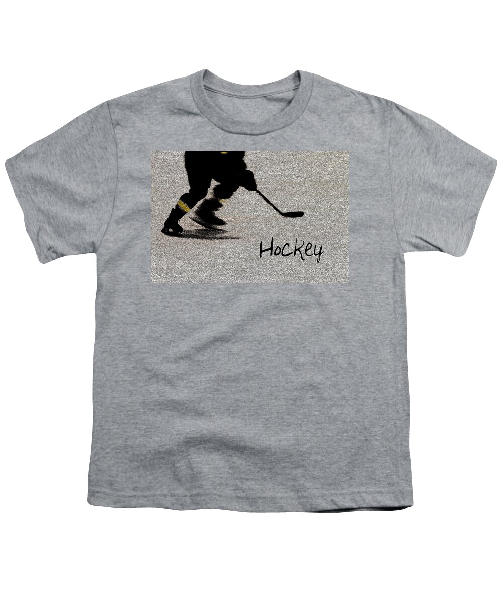 Hockey Shadow Youth T-Shirt featuring the photograph Hockey Shadow by Karol Livote