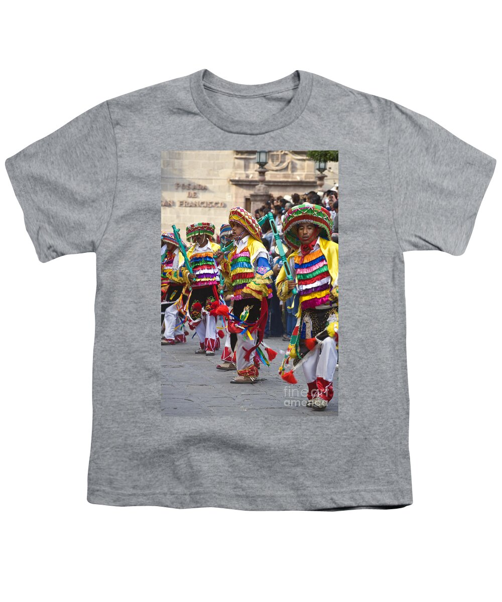 Craig Lovdll Youth T-Shirt featuring the photograph Independence Day Parade - San Miguel De Allende Mexico by Craig Lovell