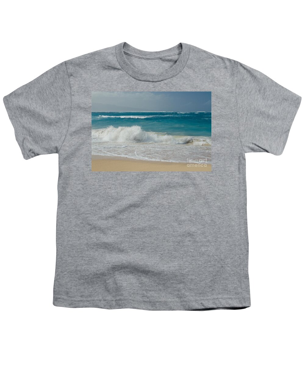Aloha Youth T-Shirt featuring the photograph Kapukaulua Beach Maui North Shore Hawaii by Sharon Mau