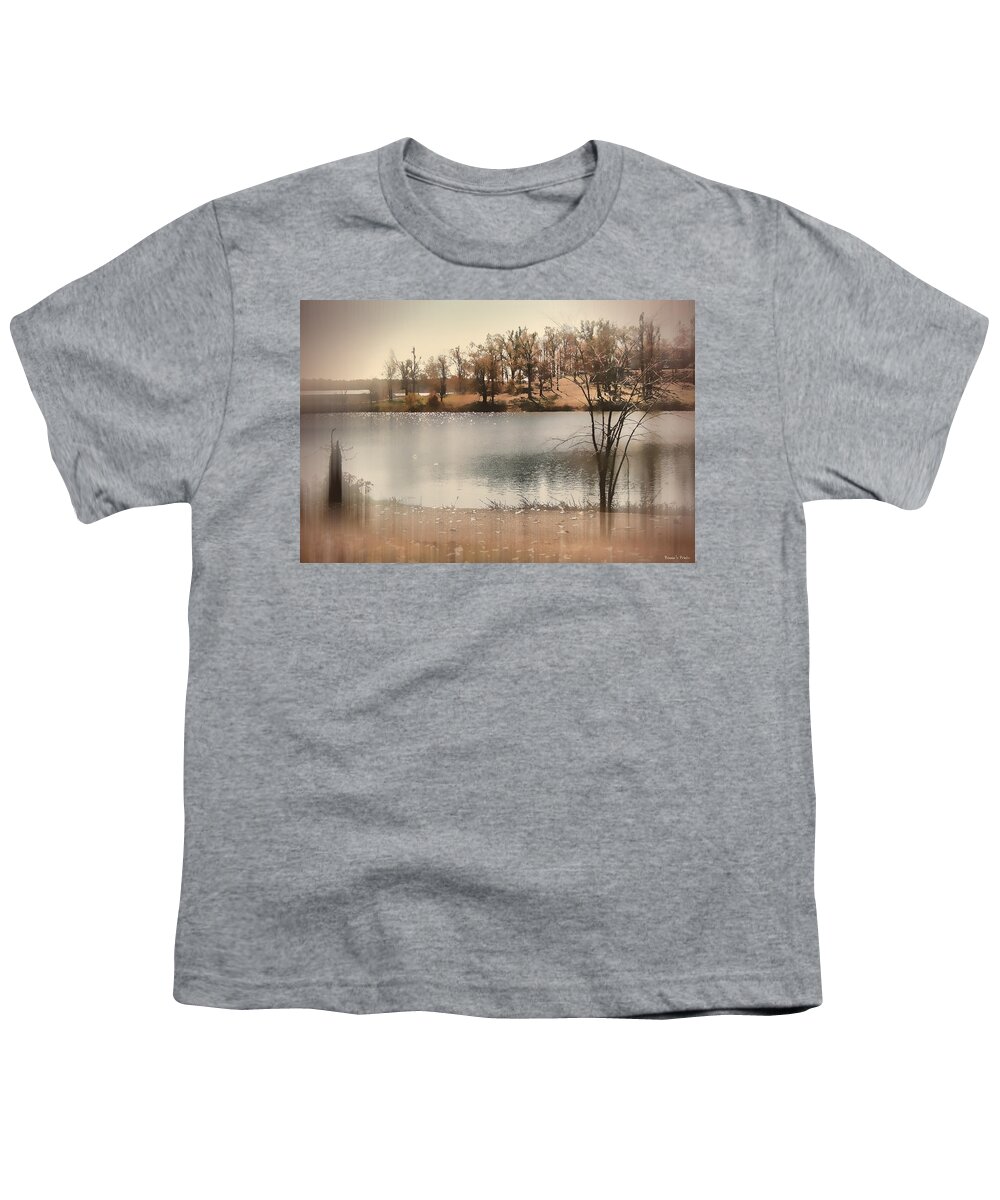 Kentucky Lake Youth T-Shirt featuring the photograph Lakes Edge by Bonnie Willis
