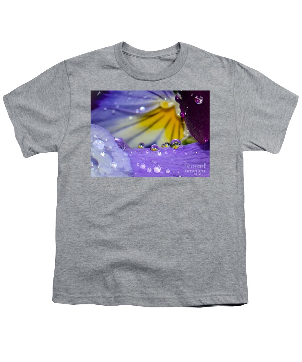 Pansy Youth T-Shirt featuring the photograph Little Faces by Amy Porter